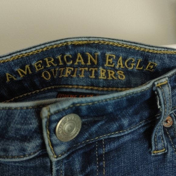 American Eagle Men's Blue Jeans Sz 34x30 Medium Wash Straight - Picture 3 of 10